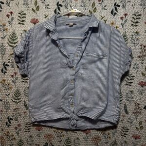 Beachlunchlounge Blue and White Striped Shirt